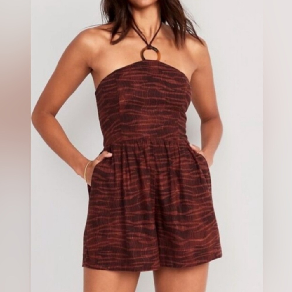 Old Navy romper shorts burnt orange